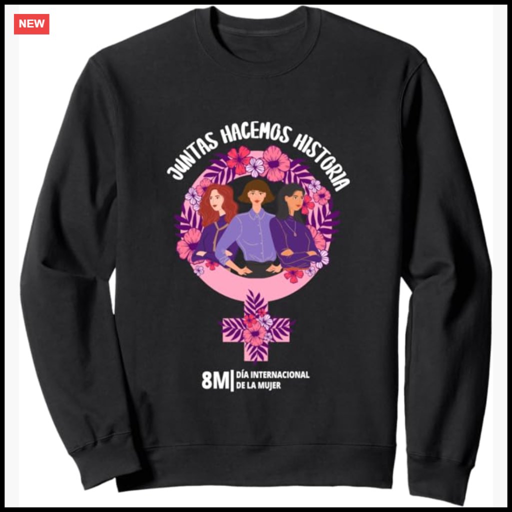 Feminist Sweatshirt Long Sleeve Classic Fit Kangaroo Pocket Statement Top